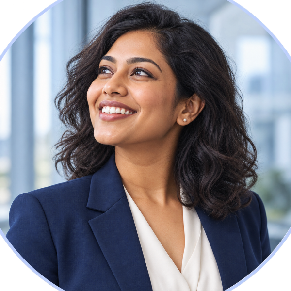 Smiling professional in an office